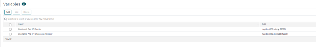 NS Variables in NetScaler interface