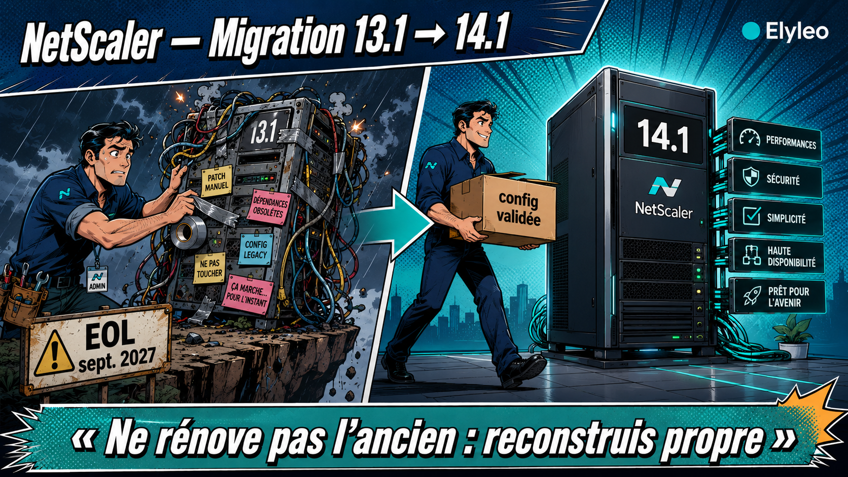 NetScaler 13.1 vieillissante au bord de la falaise EOL vs 14.1 reconstruite proprement — ne pas rénover, reconstruire
